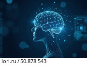 Intelligent AI call center solutions where artificial intelligence optimizes call routing. Стоковое AI-изображение, AI-художник ketpro.design / Фотобанк Лори