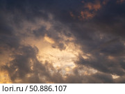 Storm clouds.Background of the summer sky with thunderclouds. Стоковое фото, фотограф Александр Поташев / Фотобанк Лори