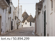 Италия. Альбарабелло. Вид на традиционные дома-трулли. Italy. Alberobello. A view of traditional trulli houses. Стоковое фото, фотограф Алексей Смышляев / Фотобанк Лори