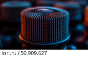 Detailed Macro of Automotive Air Filter Component. Стоковое AI-изображение, AI-художник Данила Большаков / Фотобанк Лори