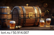 ale beer chest ai generated. Стоковое AI-изображение, AI-художник Vectorwin / Фотобанк Лори