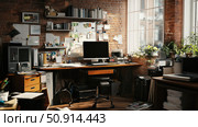 disorganized messy home office ai generated. Стоковое AI-изображение, AI-художник Vectorwin / Фотобанк Лори