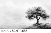 nature handdrawn tree ai generated. Стоковое AI-изображение, AI-художник Vectorwin / Фотобанк Лори