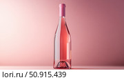 vintage pink wine bottle ai generated. Стоковое AI-изображение, AI-художник Vectorwin / Фотобанк Лори