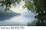 peaceful calm waters ai generated. Стоковое AI-изображение, AI-художник Vectorwin / Фотобанк Лори