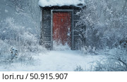 ice door snow ai generated. Стоковое AI-изображение, AI-художник Vectorwin / Фотобанк Лори