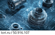 fabrication metal part blueprint ai generated. Стоковое AI-изображение, AI-художник Vectorwin / Фотобанк Лори