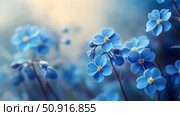 periwinkle blue spring flowers ai generated. Стоковое AI-изображение, AI-художник Vectorwin / Фотобанк Лори