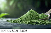 moringa green superfood powder ai generated. Стоковое AI-изображение, AI-художник Vectorwin / Фотобанк Лори