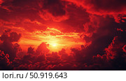 dusk red sky ai generated. Стоковое AI-изображение, AI-художник Vectorwin / Фотобанк Лори