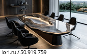 design beaming meeting table ai generated. Стоковое AI-изображение, AI-художник Vectorwin / Фотобанк Лори