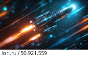 launch beaming rocket ai generated. Стоковое AI-изображение, AI-художник Vectorwin / Фотобанк Лори