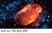 anonymity dissolving digital fingerprint ai generated. Стоковое AI-изображение, AI-художник Vectorwin / Фотобанк Лори