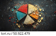 ch disintegrating pie chart ai generated. Стоковое AI-изображение, AI-художник Vectorwin / Фотобанк Лори