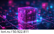 consensus glitch-transitioning blockchain node ai generated. Стоковое AI-изображение, AI-художник Vectorwin / Фотобанк Лори