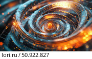 entanglement rotating quantum processor ai generated. Стоковое AI-изображение, AI-художник Vectorwin / Фотобанк Лори