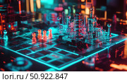 cheat glitching strategy board ai generated. Стоковое AI-изображение, AI-художник Vectorwin / Фотобанк Лори