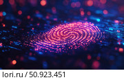 anomaly glitching digital fingerprint ai generated. Стоковое AI-изображение, AI-художник Vectorwin / Фотобанк Лори