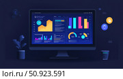 performance flowing KPI dashboard ai generated. Стоковое AI-изображение, AI-художник Vectorwin / Фотобанк Лори