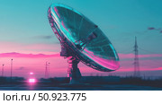 alignment elevating satellite dish ai generated. Стоковое AI-изображение, AI-художник Vectorwin / Фотобанк Лори
