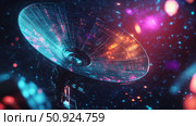 communication shifting tech satellite dish ai generated. Стоковое AI-изображение, AI-художник Vectorwin / Фотобанк Лори
