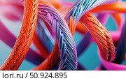 cat5 merging network cable ai generated. Стоковое AI-изображение, AI-художник Vectorwin / Фотобанк Лори