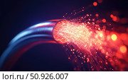 disruption collapsing fiber optic cable ai generated. Стоковое AI-изображение, AI-художник Vectorwin / Фотобанк Лори