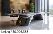 design morphing meeting table ai generated. Стоковое AI-изображение, AI-художник Vectorwin / Фотобанк Лори