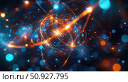 wavefunction zooming quantum particle ai generated. Стоковое AI-изображение, AI-художник Vectorwin / Фотобанк Лори