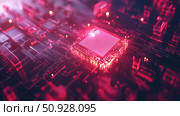 innovation beaming biochip ai generated. Стоковое AI-изображение, AI-художник Vectorwin / Фотобанк Лори