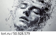 abstract melting human face ai generated. Стоковое AI-изображение, AI-художник Vectorwin / Фотобанк Лори