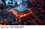 technology morphing microchip ai generated. Стоковое AI-изображение, AI-художник Vectorwin / Фотобанк Лори