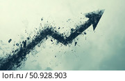 stagnation disintegrating business growth arrow ai generated. Стоковое AI-изображение, AI-художник Vectorwin / Фотобанк Лори