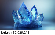 azurite blue crystal ai generated. Стоковое AI-изображение, AI-художник Vectorwin / Фотобанк Лори