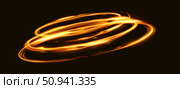 Abstract Swirling Golden Light on Black Background. Стоковая иллюстрация, иллюстратор Андрей Апоев / Фотобанк Лори