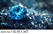 december blue zircon ai generated. Стоковое AI-изображение, AI-художник Vectorwin / Фотобанк Лори