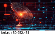 obstruction flickering satellite dish ai generated. Стоковое AI-изображение, AI-художник Vectorwin / Фотобанк Лори