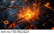 voltage exploding circuit board ai generated. Стоковое AI-изображение, AI-художник Vectorwin / Фотобанк Лори