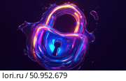 security looping padlock ai generated. Стоковое AI-изображение, AI-художник Vectorwin / Фотобанк Лори