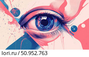 myopia growing eye ai generated. Стоковое AI-изображение, AI-художник Vectorwin / Фотобанк Лори