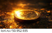 glow illuminating coin ai generated. Стоковое AI-изображение, AI-художник Vectorwin / Фотобанк Лори