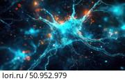 brain oscillating neuron ai generated. Стоковое AI-изображение, AI-художник Vectorwin / Фотобанк Лори