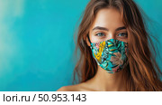 pollution emitting face mask ai generated. Стоковое AI-изображение, AI-художник Vectorwin / Фотобанк Лори