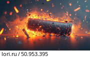 cathode disintegrating battery ai generated. Стоковое AI-изображение, AI-художник Vectorwin / Фотобанк Лори