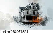 demolition dissolving house ai generated. Стоковое AI-изображение, AI-художник Vectorwin / Фотобанк Лори