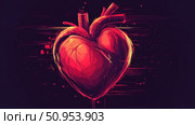 hedigital glitch-transitioning heart ai generated. Стоковое AI-изображение, AI-художник Vectorwin / Фотобанк Лори