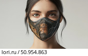 protection sliding face mask ai generated. Стоковое AI-изображение, AI-художник Vectorwin / Фотобанк Лори