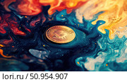 trading expanding coin ai generated. Стоковое AI-изображение, AI-художник Vectorwin / Фотобанк Лори