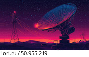 interference flickering satellite dish ai generated. Стоковое AI-изображение, AI-художник Vectorwin / Фотобанк Лори