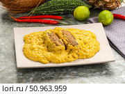 Indian cuisine - Malai kofta with gravy. Стоковое фото, фотограф Андрей Старостин / Фотобанк Лори